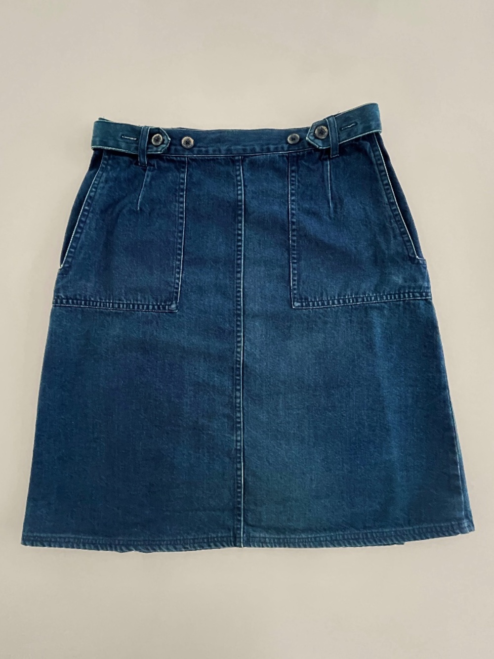 VTG Zara Denim Wrap Midi Skirt A Line. Size M.